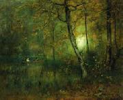 George Inness Pool in the Woods painting